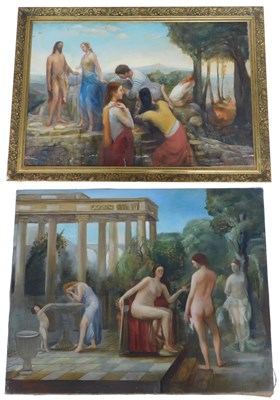 Lot 176 - 20thC School. Figures before Colosseum in...