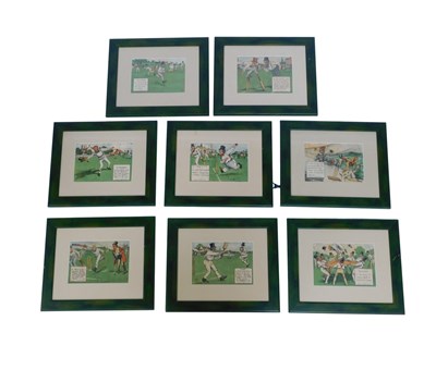 Lot 178 - After Chap Crombie. A set of eight cricketing...