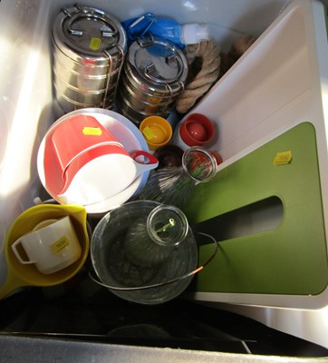 Lot 2021 - Household wares, including two stainless steel...
