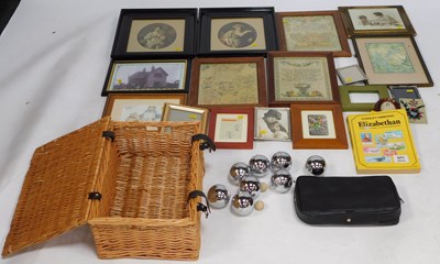 Lot 2022 - Pictures and prints, depicting landscapes,...