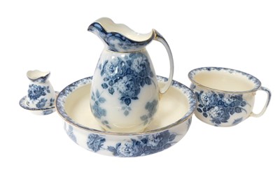 Lot 343 - An Albion pottery Rose pattern part wash...