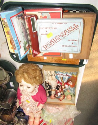 Lot 2054 - Toys and games, dolls, games including  Dandy...