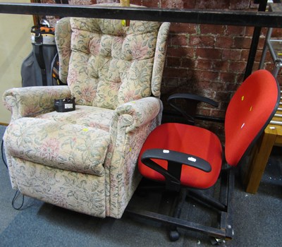 Lot 1046 - A dual motor electric reclining armchair, and...