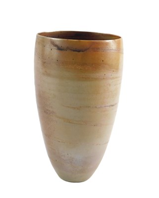 Lot 249 - A Studio pottery cylindrical stoneware vase,...