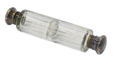 Lot 363 - A Victorian glass double ended scent bottle,...