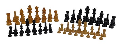 Lot 412 - Two 20thC chess sets, each in a sliding wooden...