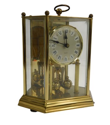 Lot 416 - A K Mauch German anniversary clock, the...