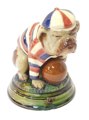 Lot 378 - A Victorian Majolica figure, modelled as a...