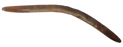 Lot 382 - An Aboriginal wooden boomerang, with incised...