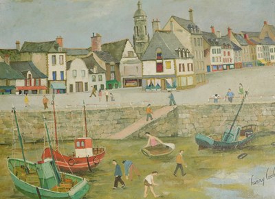 Lot 99 - Henry Leclerc (1905-1970). Harbour village...