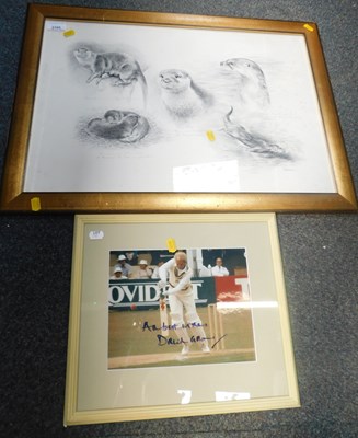 Lot 2105 - A photographic reproduction of David Gower,...