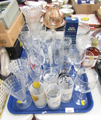 Lot 2077 - Glassware, including large tumblers, Champagne...