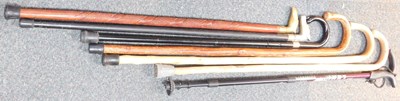 Lot 2088 - A group of eight walking sticks.