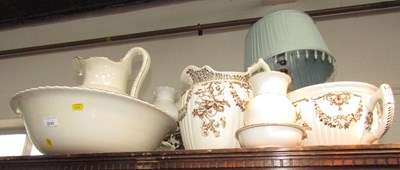 Lot 2133 - A large Wedgwood brown and white jug and...