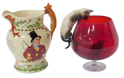 Lot 423 - A Crown Devon Fieldings John Peel musical jug,...