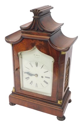 Lot 45 - A 19thC mahogany bracket clock by R Beck,...
