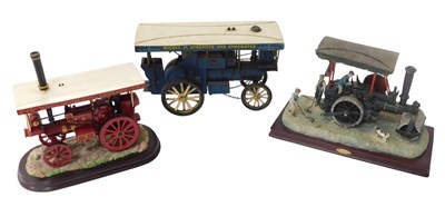 Lot 457 - A Leonardo Collection steam wagon model, on a...