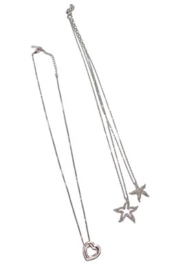 Lot 309 - Three Swarovski crystal necklaces, comprising...