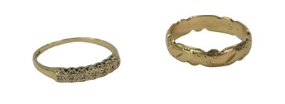 Lot 312 - Two 9ct gold dress rings, comprising a...