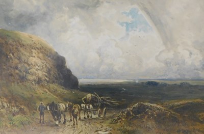 Lot 576 - William Manners (1860-1930). Timber wagon on a...