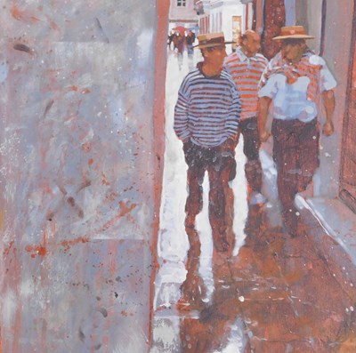 Lot 125 - Paul Joseph Crank (19thC/20thC). Street scene...