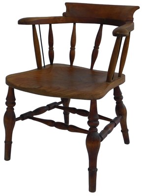 Lot 665 - A late 19th/early 20thC elm captain's...
