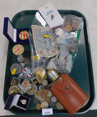 Lot 2145 - Coinage, mainly British, a hip flask, a Tommy...