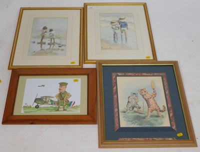 Lot 2169 - Pictures and prints, comprising a Louis Wayne...