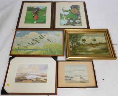 Lot 2170 - Pictures and prints, comprising two of...
