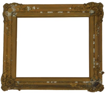 Lot 565 - A 19thC gilt gesso frame, 100cm x 85cm. (AF)