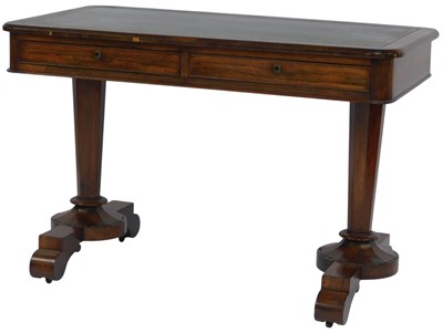 Lot 605 - A William IV Regency rosewood library table,...