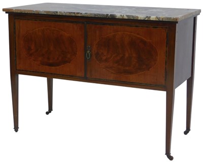 Lot 604 - An Edwardian mahogany wash stand, with a...