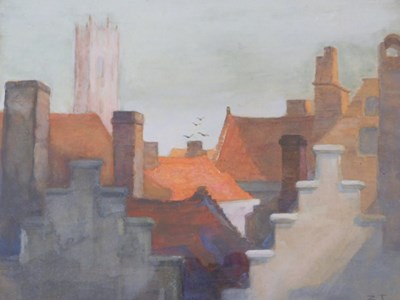 Lot 134 - Zygmunt Turkiewicz (1913-1993). Rooftops,...