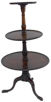Lot 504 - A George IV mahogany three-tier dumbwaiter,...