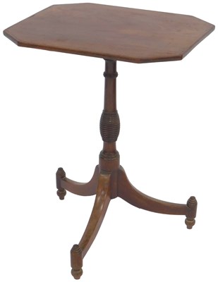 Lot 620 - A 19thC walnut occasional table, the octagonal...
