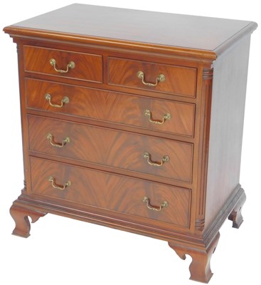 Lot 635 - A 20thC mahogany chest, the top with a moulded...