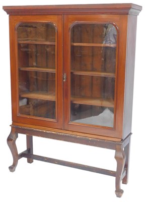 Lot 607 - A Victorian mahogany cabinet on stand, the top...