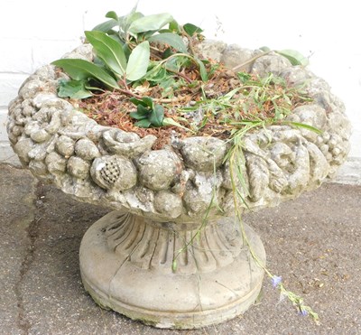 Lot 544 - A composition stone garden planter, of...