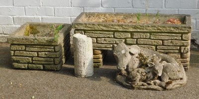 Lot 546 - A composition stone garden ornament, modelled...