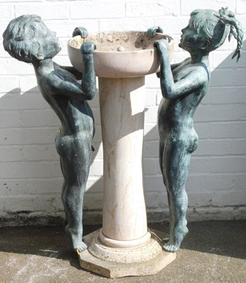 Lot 552 - J. Prince. An Art Deco style bronze and marble...