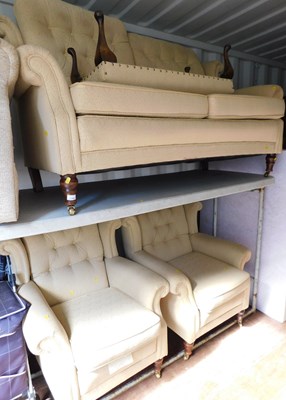 Lot 1144 - A four piece dining suite, including a two...