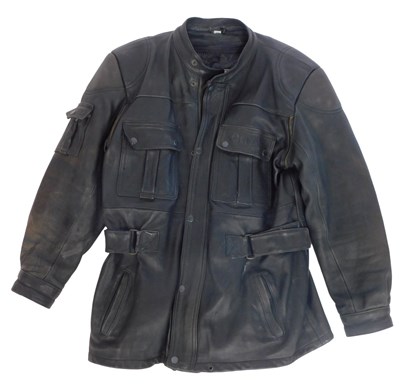Lot 240 - A gentleman's black Belstaff leather jacket.