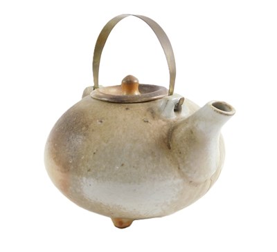 Lot 257 - A Studio pottery stoneware teapot or kettle,...