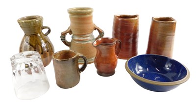 Lot 269 - A two handled Studio pottery vase, with...
