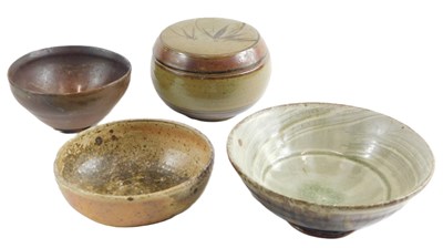 Lot 273 - A St Ives type Studio pottery jar and cover,...
