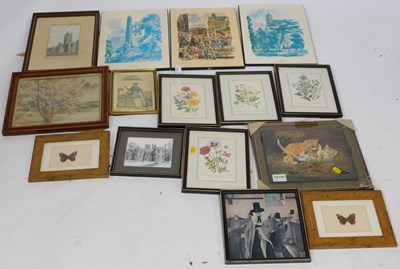 Lot 2182 - Pictures and prints, mainly landscapes. (15)
