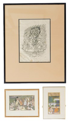 Lot 192 - Irshad ul Huq. Nobleman with court ladies at...