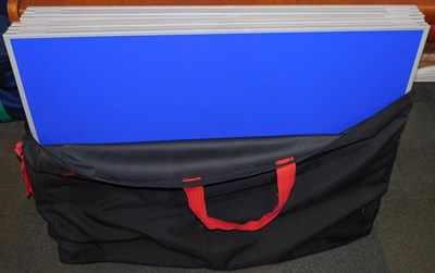 Lot 1062A - Two sets of four fold-out display boards, blue...