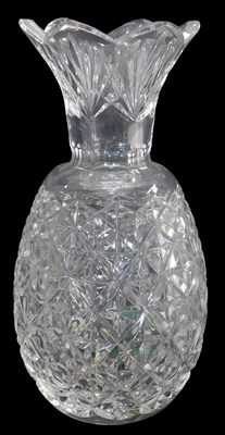 Lot 132 - A Waterford crystal vase, of pineapple form,...