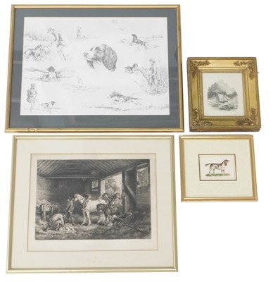 Lot 282 - After George Morland. Interieur D'ecurie,...